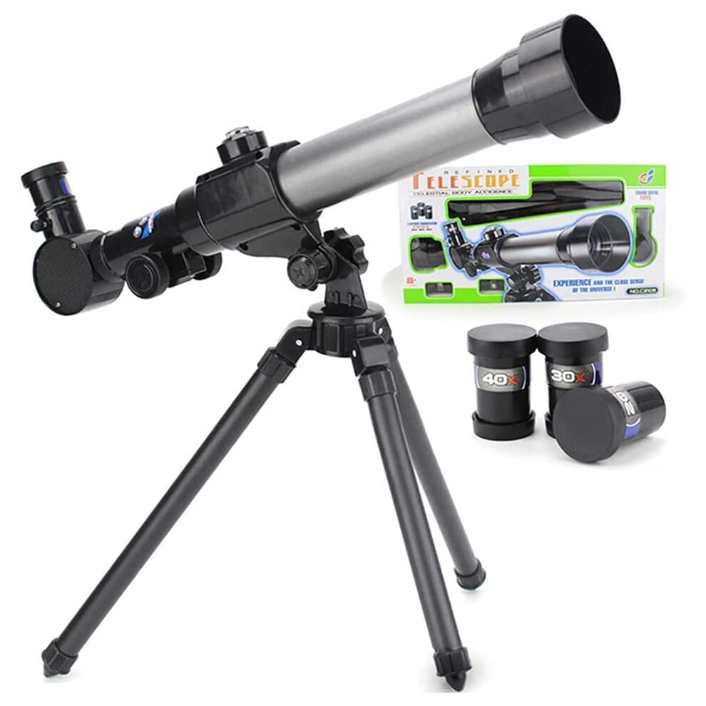 Telescopes For Kids Beginners 60Mm Hd Astronomy Refractor Telescope With Adjustable Tripod, 20X 30X 40X Magnification 9084446351873