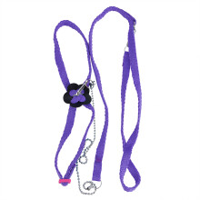Fiber Adjustable Soft Bird Harness for Parrot Outdoor Training Purple