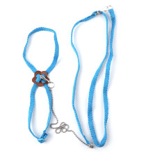 Fiber Adjustable Soft Bird Harness for Parrot Outdoor (Blue)