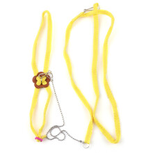 Fiber Adjustable Soft Bird Harness for Parrot Outdoor Training Yellow