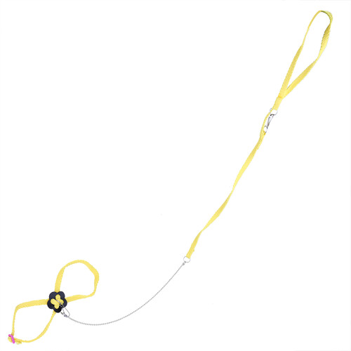 Fiber Adjustable Soft Bird Harness for Parrot Outdoor Training Yellow 1