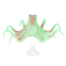 Silicone Fluorescent Octopus Aquarium Decoration Green