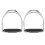 Equestrian Iron Stirrups with Black Rubber Mat 1