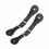 1 Pair Handmade Leather Equestrian Spur Straps (Black) 4