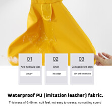 Dog Raincoat with Clear Hood Poncho Rain Jacket for Small Medium Dogs