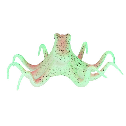 Silicone Fluorescent Octopus Aquarium Decoration Green 1