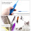 Cat Feather Rod Interactive Feather Teaser Retractable Cat Wand 11 PCS 4