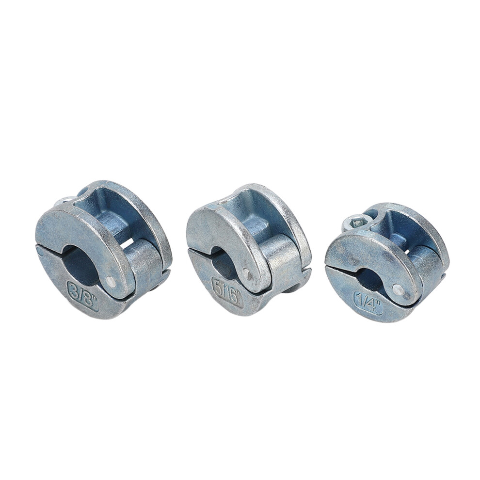 Drill Bit Stopper Collars 3Pcs Zinc Alloy Depth Rings With Hex Wrench Open Type 8471353765601
