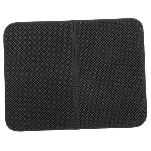 (Gray M) EVA Double Layer Cat Litter Mat AntiSlip Black M