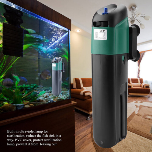 Aquarium Filter UV Sterilizer Lamp Oxygen Pump 220-240V (EUP-02) 1