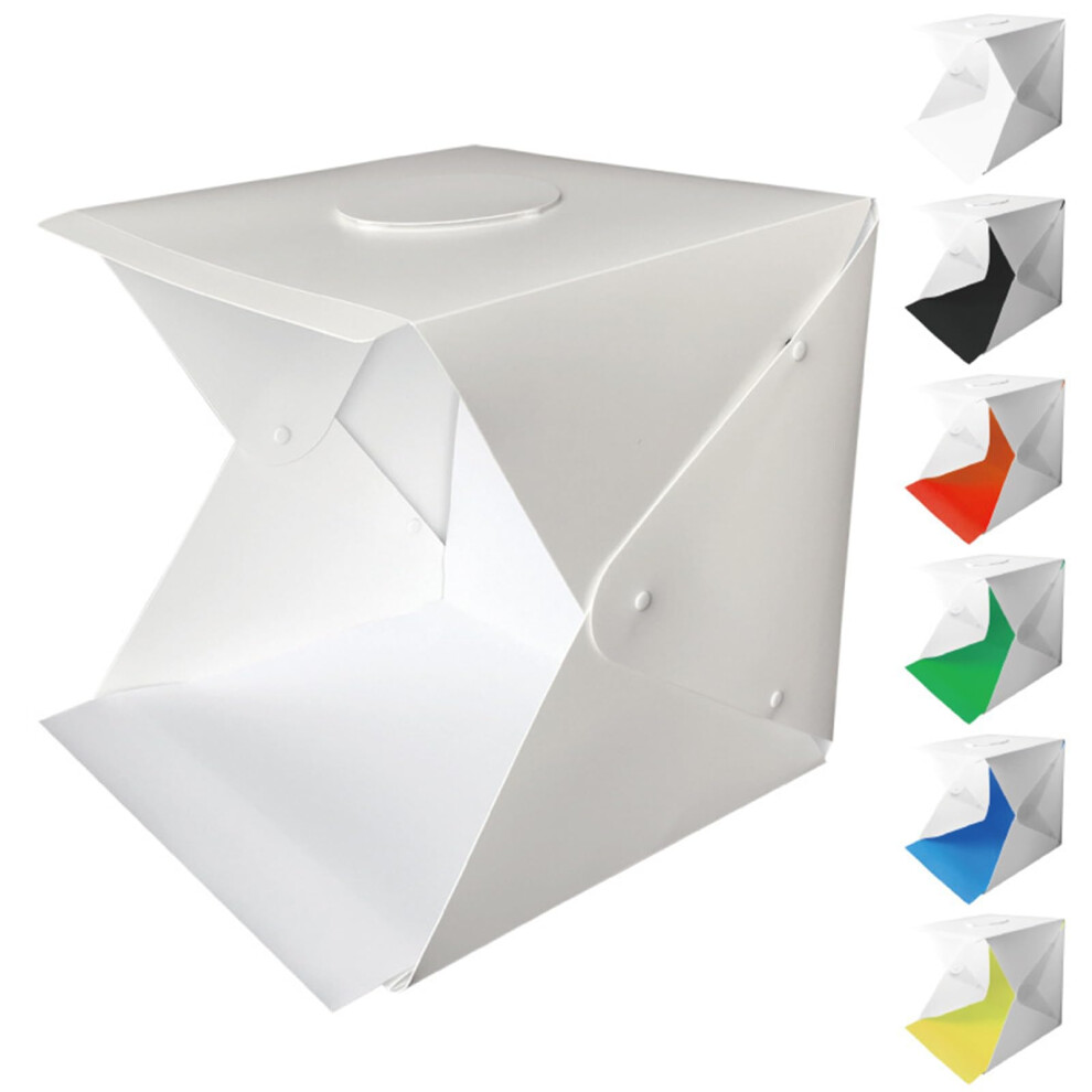 40Cm Photo Studio Tent, Mini Shooting Soft Box, Portable Folding, Easy Assembly, 6-Color Background Cloth Light/White 9354506221522