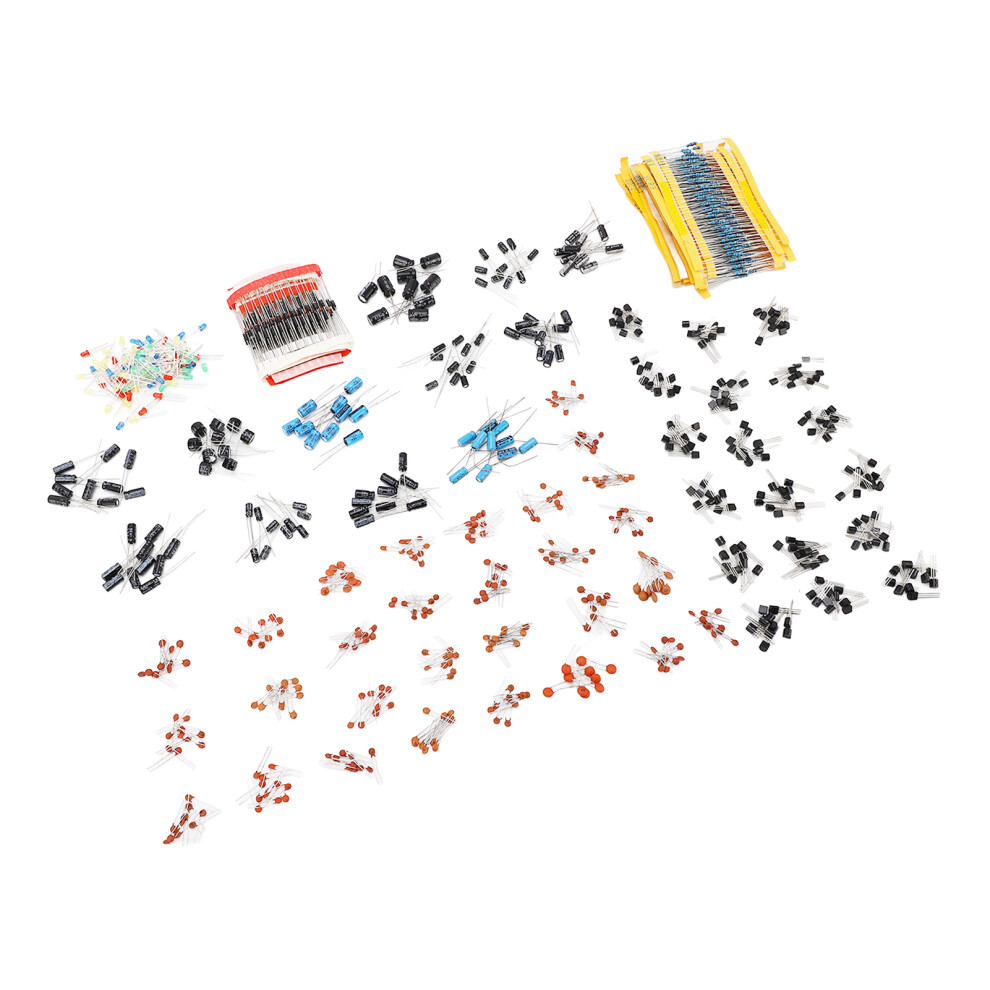 1400 Pcs Electronic Components KitâResistors, Capacitors, Transistors & Leds For Diy Projects 4651353770957