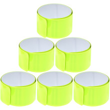 6Stück Reflektorstreifen Schnappverschluss Fahrrad Armbänder Uk