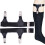 Women's Sokgarters Verstelbaar Algemeen Zwart 8