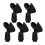 5 Stk. Universal Mikrofonstativ Clip On Halterung (Schwarz) 5