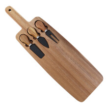 Cheese Board With Handle Wooden Charcuterie Tray Multifunctional Serving Platter 16x12 Inches Includes Cheese Tools