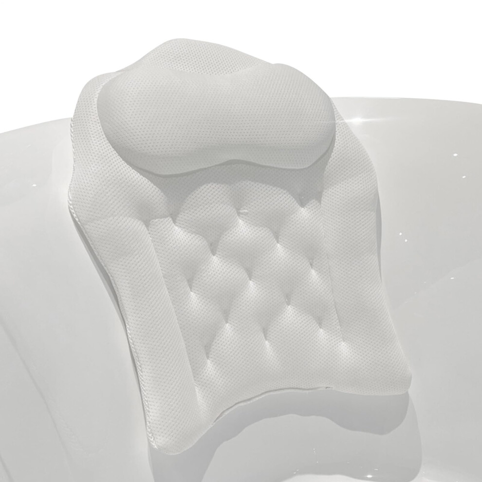 Bath Tub 4D Bathtub Head - Shower Cushion With Suction Cups Headrest For Spa Soaking Women Men At Home Camping 9354506222970