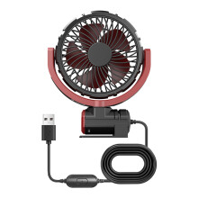 Upgraded Single Head 12V/24V Car Fan Powerful 3-Speed Desk Fan For Car And Home Compact Portable