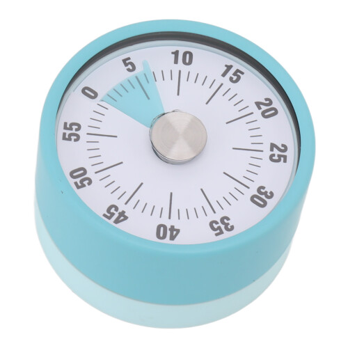 Mechanical Stainless Steel Kitchen Timer, 6x3.7cm, Blue
