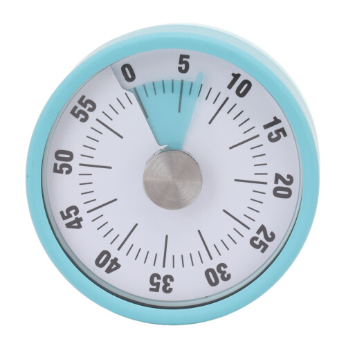 Mechanical Stainless Steel Kitchen Timer, 6x3.7cm, Blue 2