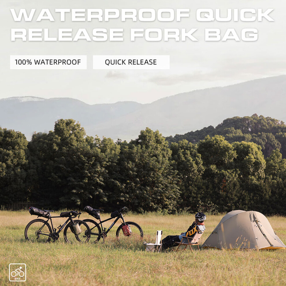 4L Waterproof Bike Front Fork Bag - Large Cycle Storage, 290x180x90mm-image-OPC-PM29DQY-NEW