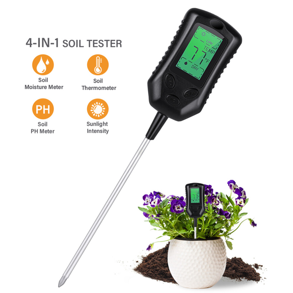 Multifunctional Soil Ph Moisture & Temperature Tester 300Mm Black 5001353785748