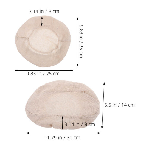 6 Stk. Fermentationskorb Tuchabdeckung Beige 1