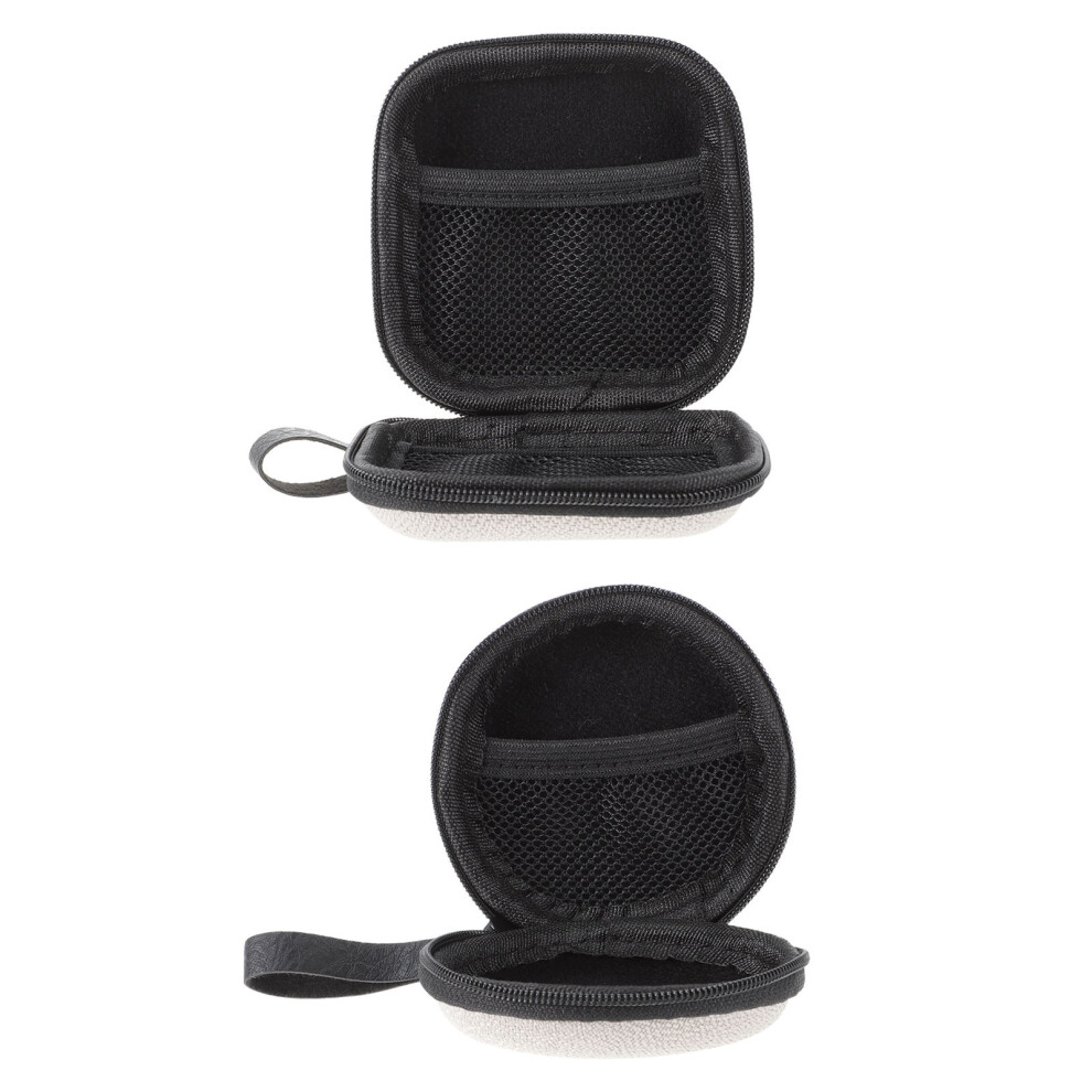 2Pcs Sturdy Eva Earphone Storage Case Protective Headphone Pouch Grey 061433083398