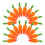 40Pcs Orange Artificial Carrots Foam Plastic Simulation Decoration 3