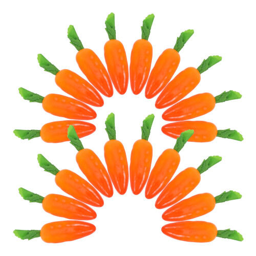 40Pcs Orange Artificial Carrots Foam Plastic Simulation Decoration 2
