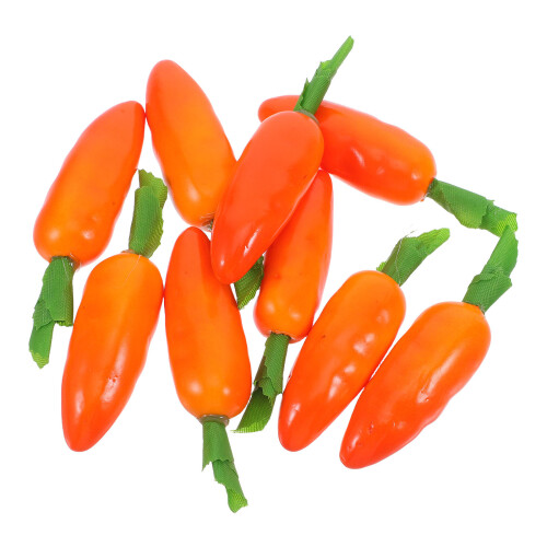 40Pcs Orange Artificial Carrots Foam Plastic Simulation Decoration 1