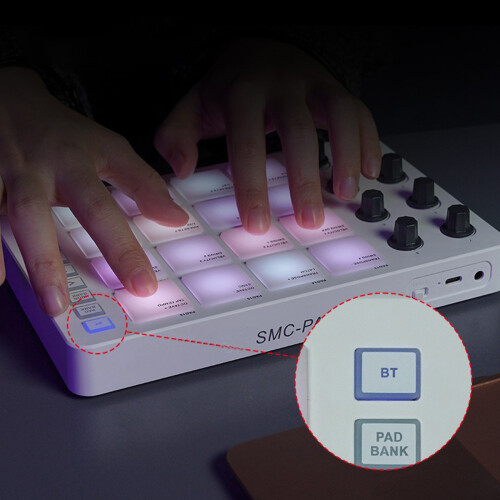 Practical USB MIDI Keyboard Controller 16 Backlit Drum Pad 1