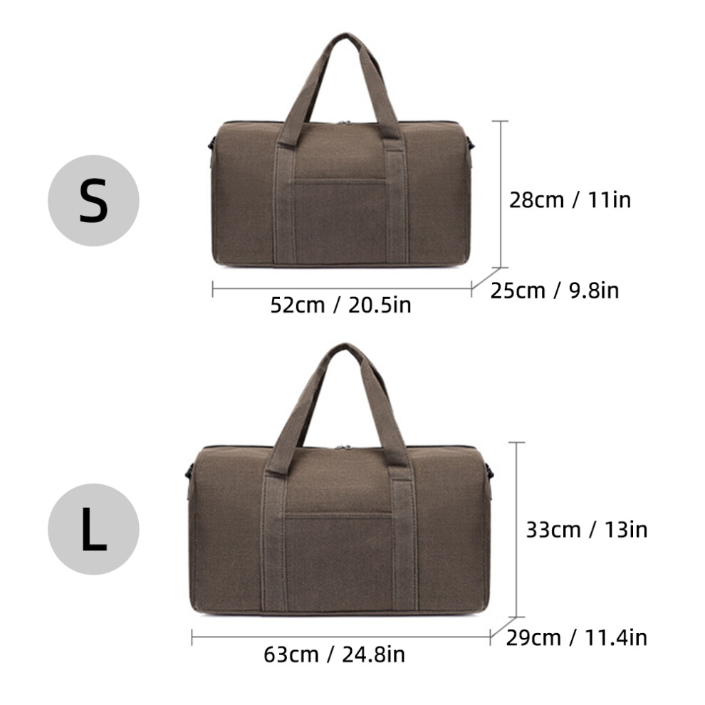 Large Canvas Travel Duffel Bag, 33*63*29cm, Water-Resistant Outdoor Sport Bag-image-OPC-PM29GF8-NEW
