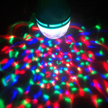2Ampoules de scène RGB 3W, lampe disco colorée rotative pour fête