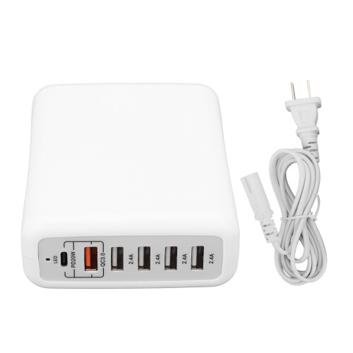 100W 6-Port USB C Charger Hub 5 USB 1 Type C for Devices