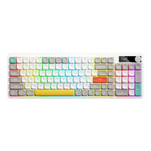 Wireless Mechanical Keyboard Red Switches PBT Keycaps Metal Knob