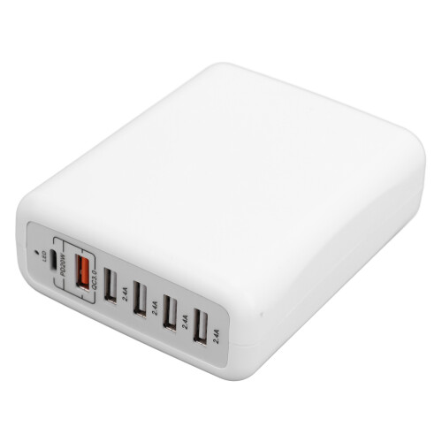 100W 6-Port USB C Charger Hub 5 USB 1 Type C for Devices 2