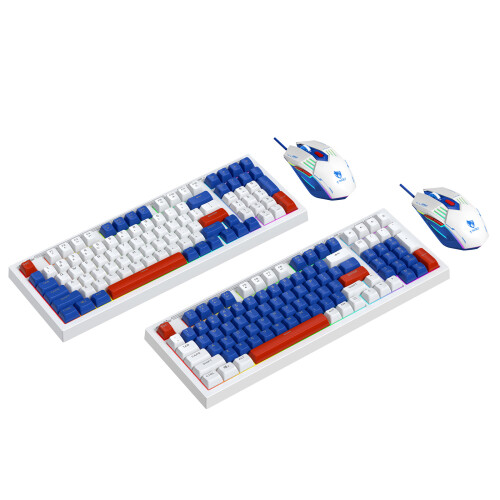 98-Key Mechanical Gaming Keyboard Mouse Combo with Backlight 1