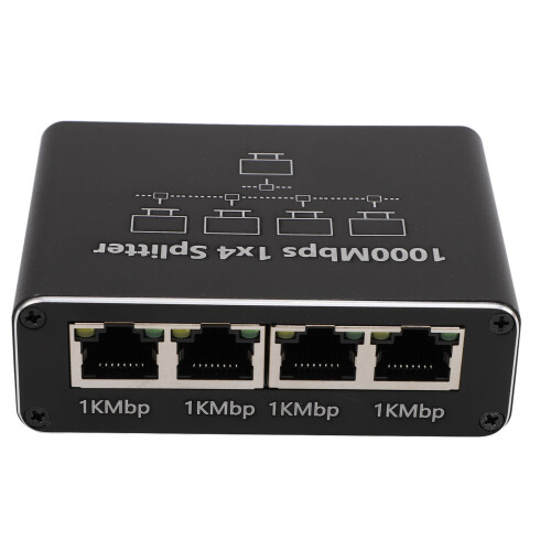 Ethernet Splitter 1 to 4 1000Mbps LAN Switch for Cat 6 7 8 1