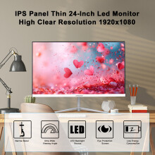 24in IPS Monitor 1920x1080 75Hz 1ms HDMI VGA Eye Care Ultra Thin LED