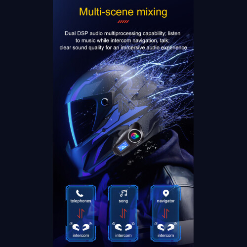 Q58 Max Wireless Motorcycle Intercom 2 Riders 500M Noise Cancellation 1