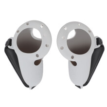 (Gray) VR Controller Grips Soft Silicone Cover with Adjustable Strap