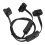OBD 16 Pin Flat Noodle Y Splitter Cable for Elm327 1