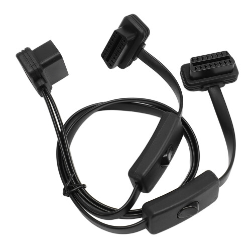 OBD 16 Pin Flat Noodle Y Splitter Cable for Elm327