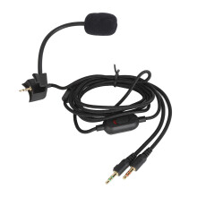 Microphone Replacement Cable Noise Reduction with Volume Control