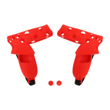 (Gray White) Silicone VR Controller Grip Cover with Wrist Strap for Quest 2 Red
