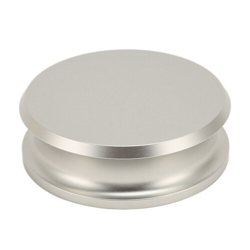 (Silver) Turntable Disc Stabilizer HiFi Aluminum Alloy Record Weight Silver