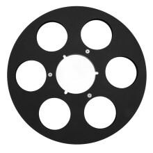 (Black) 1/4 10.5 Inch Empty Tape Reel 6 Hole Aluminum Alloy Universal Black