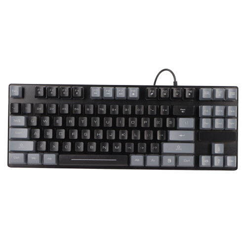 Mechanical Gaming Keyboard 87 Keys Colorful Backlight USB Wired