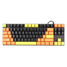 Mechanical Gaming Keyboard 87 Keys Wired Backlit Blue Switch